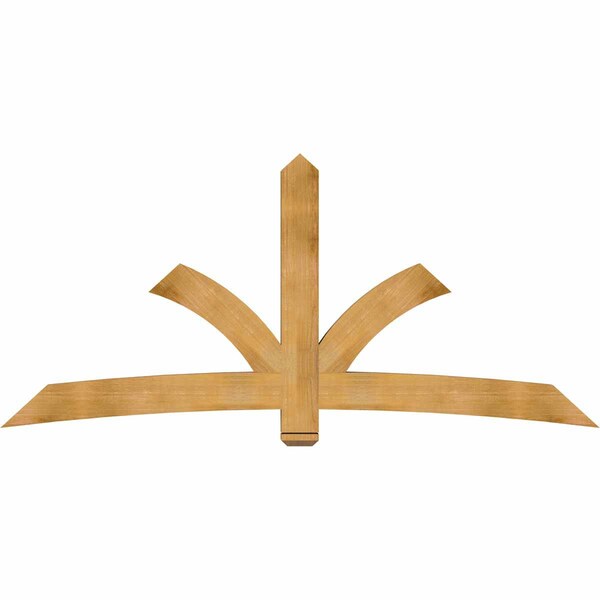 Ekena Millwork Davenport Rough Sawn Timber Gable Bracket, Western Red Cedar, 96"W x 44"H x 4"D x 6"F, 11/12 Pitch GBW096X44X0406DAV00RWR - main